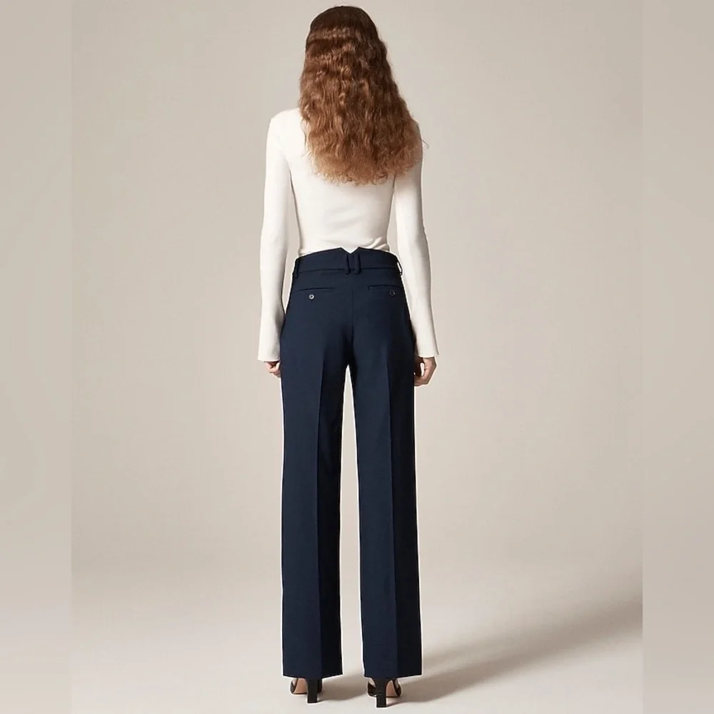 J. Crew Carolina Pants in Four Season Stretch in Navy Size 4 Tall